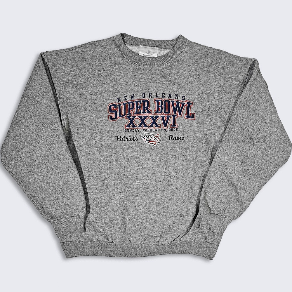 Super Bowl XXXVI Vintage Y2K Logo Athletic Sweatshirt